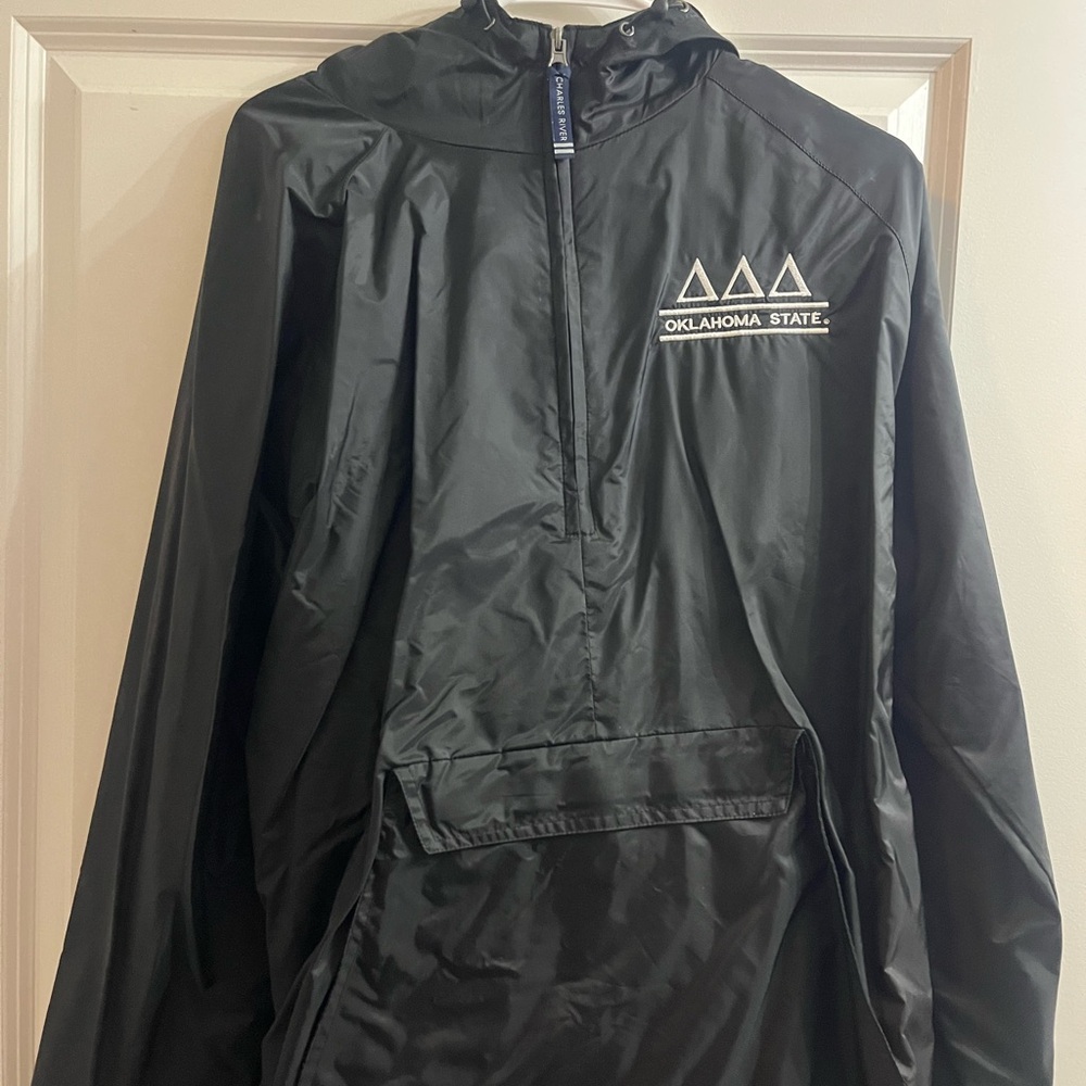 TRIDELTA Charles River Apparel Dark Windbreaker with Logo